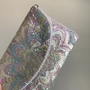 Vintage Pastel Beaded Clutch Bag Fairy Kei Kawaii
